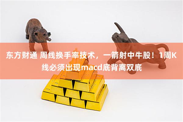 东方财通 周线换手率技术，一箭射中牛股！1周K线必须出现macd底背离双㡳