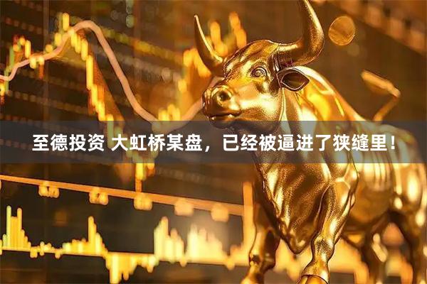 至德投资 大虹桥某盘，已经被逼进了狭缝里！